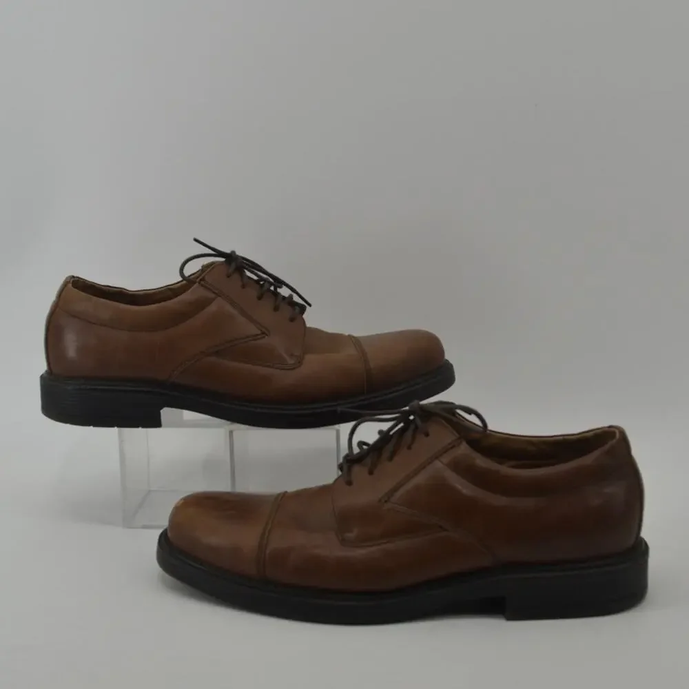 Borelli Brown Men's Oxford Lace Up Leather Round Toe Size 11